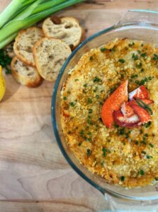Trempette chaude homard, cheddar et louis d'or